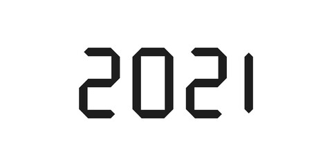 2021 digital in the form of electronic numbers. Happy New Year 2021. New 2021. Inscription 2021. Vector illustration.