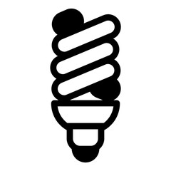 Light Bulb Tungsten Flat Icon Isolated On White Background