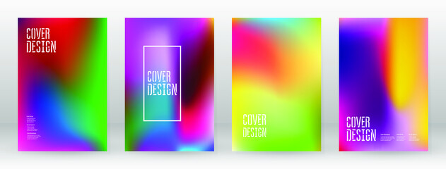 Obraz na płótnie Canvas Pastel Soft. Rainbow Gradient Set. Color Background. Pink, Green, Red, Blue, Violet, Yellow Blurred Mesh. Vector Modern Banner. Abstract Bright Wallpaper. Technology Cover. Mobile Template Design.