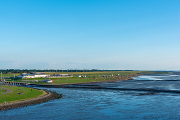 Fototapeta premium Wadden Sea and beach in Dorum-Neufeld