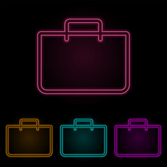 diplomat color neon set. Simple thin line, outline vector of web icons for ui and ux, website or mobile application