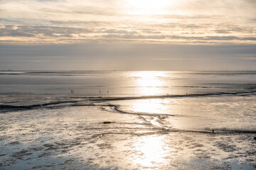 Fototapeta na wymiar Wadden Sea by Dorum-Neufeld