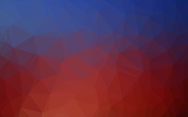 Dark Blue, Red vector polygonal template.