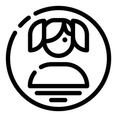 User Interface Avatar Profile Flat Icon Isolated On White Background