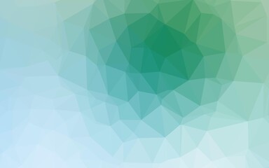 Light Blue, Green vector abstract polygonal layout.