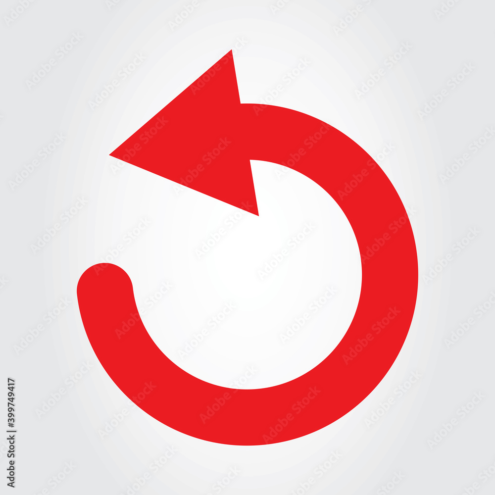 Poster arrow replay icon isolated on background. trendy arrow replay icon in flat style for web site. creat