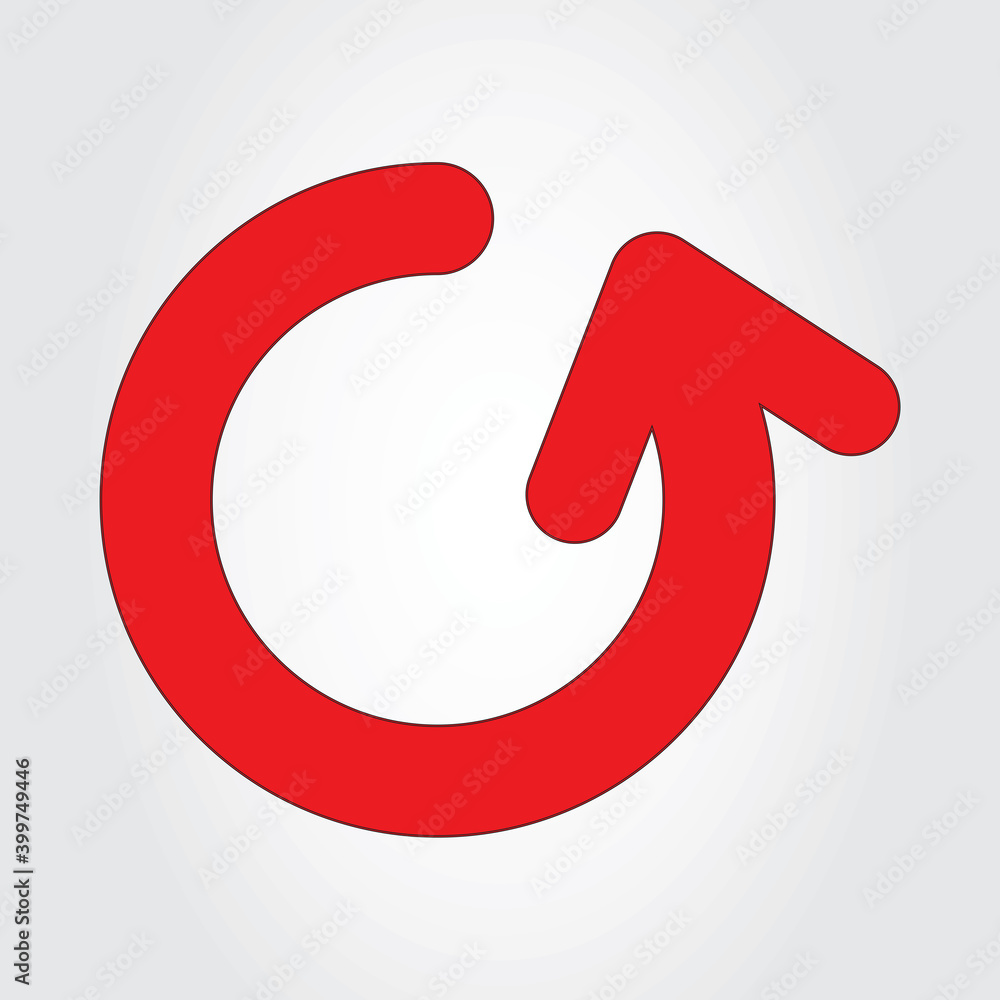 Poster arrow replay icon isolated on background. trendy arrow replay icon in flat style for web site. creat