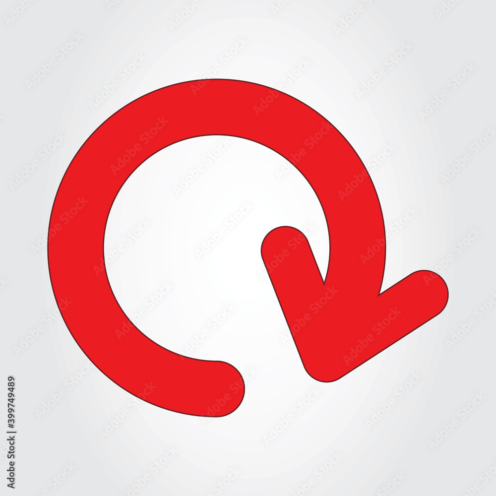 Poster arrow replay icon isolated on background. trendy arrow replay icon in flat style for web site. creat