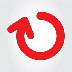 Arrow replay icon isolated on background. Trendy arrow replay icon in flat style for web site. Creative arrow template for app, ui and logo. Replay icon vector