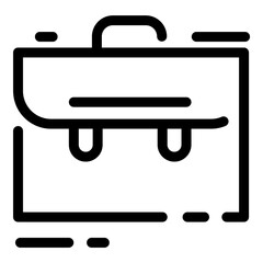 Briefcase Delivery Flat Icon Isolated On White Background