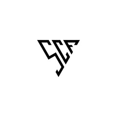 initial letter SCF logo vector