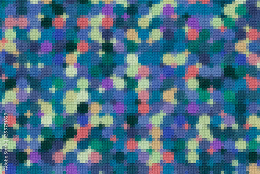 Aufkleber colorful geometric pattern with different shapes. modern creative texture. 3d rendering illustration