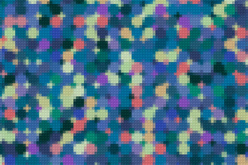 Colorful geometric pattern with different shapes. Modern creative texture. 3d rendering illustration