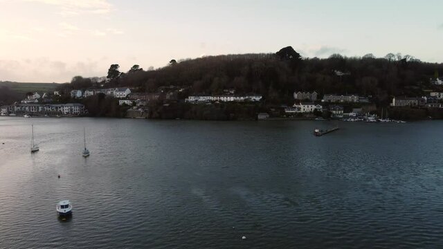 Malpas near the river fal and Truro looking across the boats 