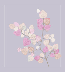 Flowers watercolor illustration,Decorative elegant luxury design.Vintage elements in baroque, rococo style.Design for cover, fabric, textile, wrapping paper