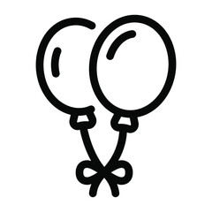 
Solid design of party decorative balloons icon
