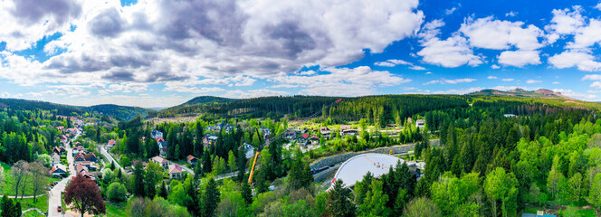 Blick auf Schierke Harz Schierker Feuerstein Arena
