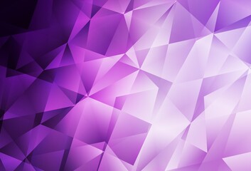 Light Purple, Pink vector polygon abstract backdrop.