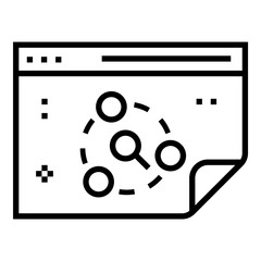 Document Search Social Network Flat Icon Isolated On White Background