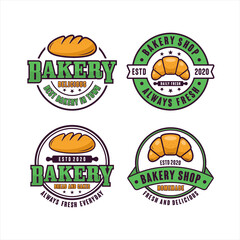 Bakery shop badge vector design logo collection
