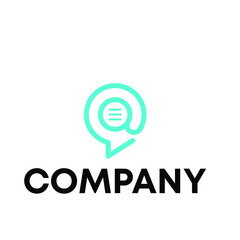 talk text logo design