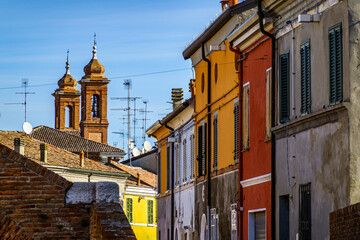 famous old town of Comacchio in italy