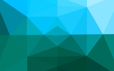 Light Blue, Green vector polygonal pattern.
