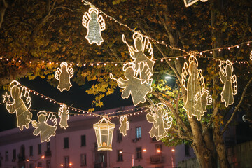 Christmas Angel Decorations In The Street