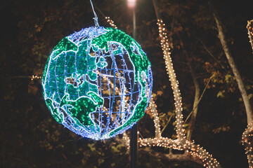 Illuminated Earth Christmas Decoration