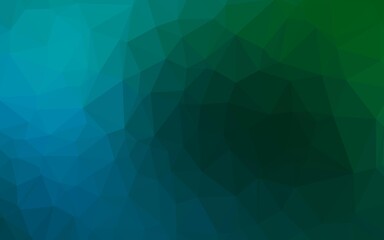 Dark Blue, Green vector abstract mosaic pattern.