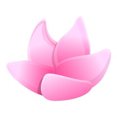 Plumeria exotic icon. Cartoon of plumeria exotic vector icon for web design isolated on white background