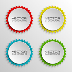 Set Special Round Offer Sticker and Tag Vintage and text - Vector banner