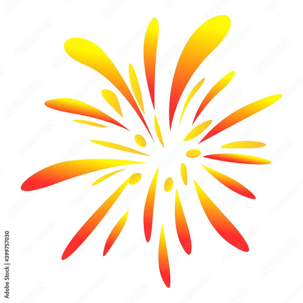 Poster firework icon. cartoon of firework vector icon for web design isolated on white background