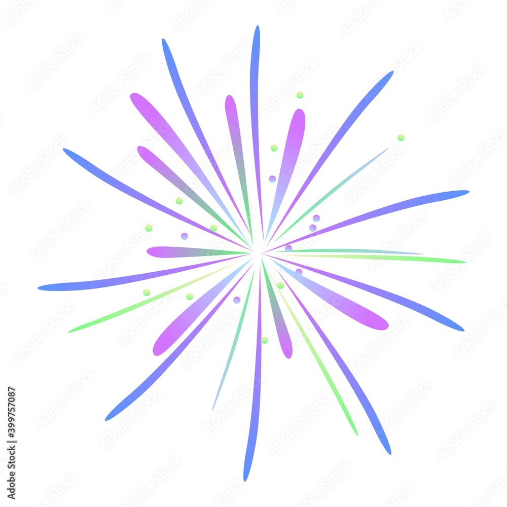 Poster new year firework icon. cartoon of new year firework vector icon for web design isolated on white ba