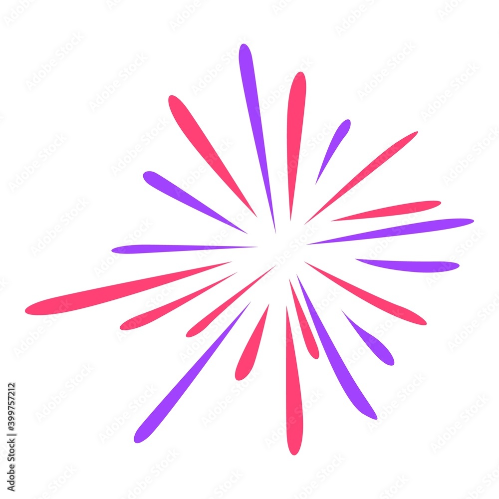 Poster spark firework icon. cartoon of spark firework vector icon for web design isolated on white backgrou
