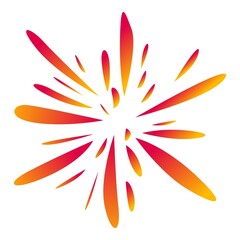 Sky firework icon. Cartoon of sky firework vector icon for web design isolated on white background