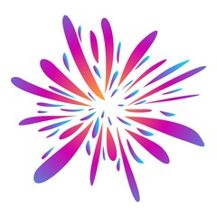 Celebration firework icon. Cartoon of celebration firework vector icon for web design isolated on white background