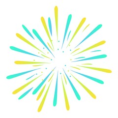 Happy party firework icon. Cartoon of happy party firework vector icon for web design isolated on white background