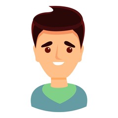 Confused man icon. Cartoon of confused man vector icon for web design isolated on white background