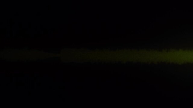 Audio signal on oscilloscope screen. Communication and electronics. Close up