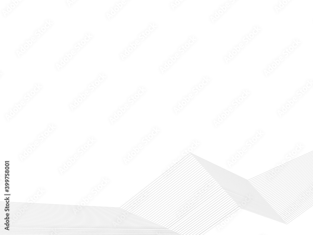 Poster abstract wave element line art vector illustration isolated on white background. smooth stripe or cu