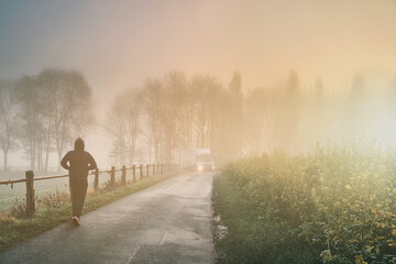 Jogger in der Natur 