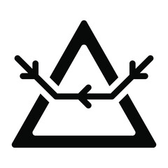 
A concept of dispersion in editable glyph icon
