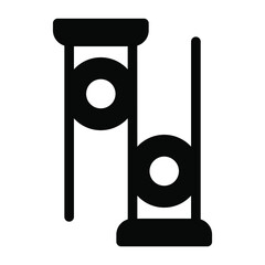 
A solid icon of a fixed pulley
