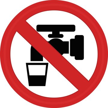 recommend clip art: Vector illustration of no drinking water symbol emoticon