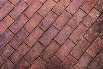 brown terracotta stone background is made of rectangular blocks city square