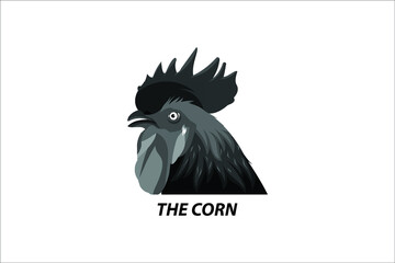 rooster head logo template illustration