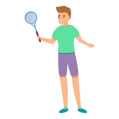 Fototapeta na wymiar Tennis training icon. Cartoon of tennis training vector icon for web design isolated on white background