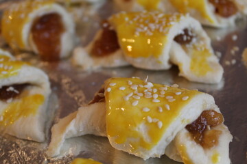 cakes on a white plate