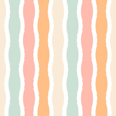 Retro seamless pattern - pastel colored nostalgic background design - 399759471